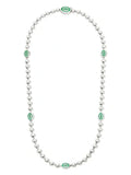 Double Gucci Interlocking Gucci Green Necklace