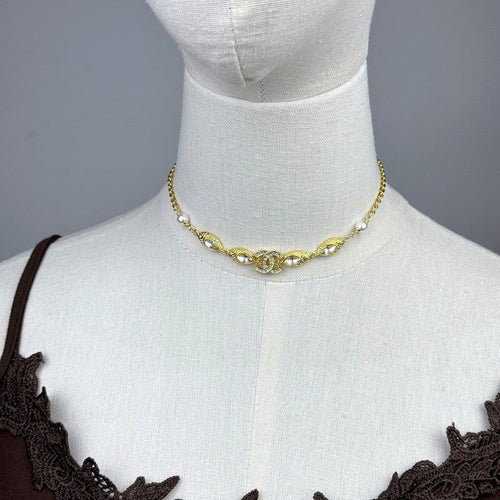 Chanel 26C Crystal Gold 18K Gold Necklace