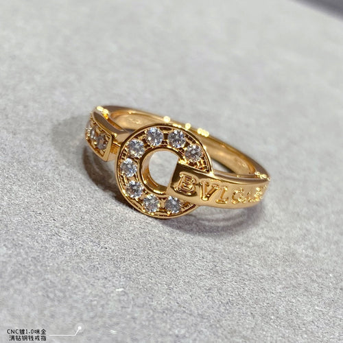 Bvlgari Diamond 18K Gold Ring