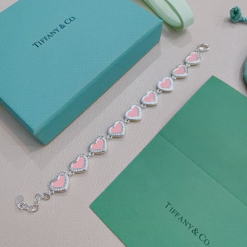Tiffany Return to Green Heart Tag 18K Gold Bracelet